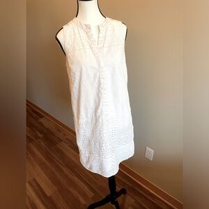 Cotton eyelet sundress. Loft size 8.